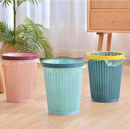 🌿【Light luxury Nordic style round hollow wastebasket】🌿