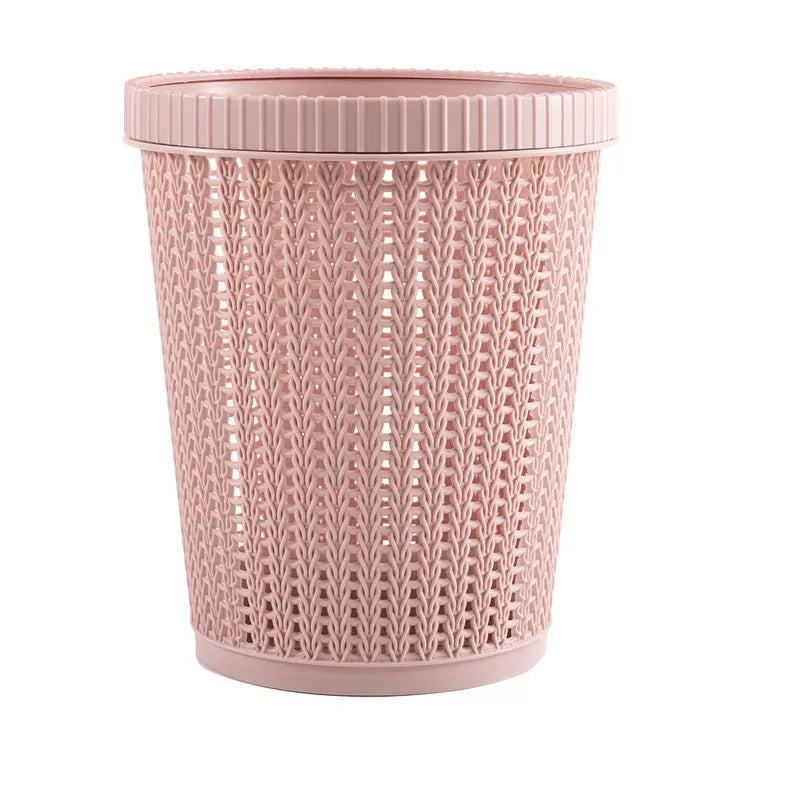 🌿【Light luxury Nordic style round hollow wastebasket】🌿